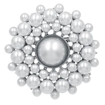 Fako Bijoux - Broche - Parel - Joyce - 44x44mm -, Sieraden, Tassen en Uiterlijk, Broches, Verzenden, Nieuw