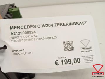 Mercedes C Klasse W204 Zekeringkast A2129006824, Ophalen, Gebruikt, Mercedes-Benz