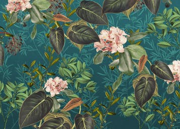 Bloemen behang Jacintha, Trendy behang, Botanisch behang, Verzenden