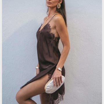 Zijden Mini Slipjurk met Kant - Zomerjurk met Asymmetrische, Kleding | Dames, Jurken, Verzenden, Nieuw