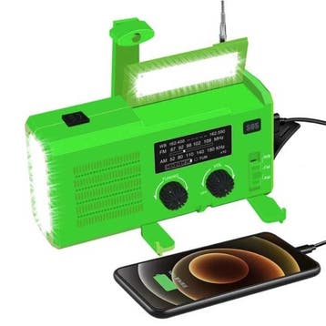 4000mAh Radio Powerbank op Zonne-energie met Dynamo -, Verzenden, Nieuw, WAYHOOM