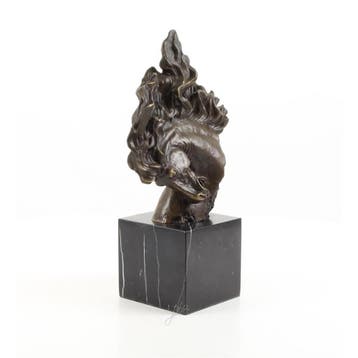EEN BRONZEN BEELD VAN EEN PAARDENHOOFD (Interieur), Verzenden, Nieuw