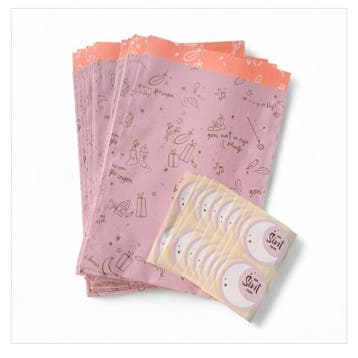 20x Cadeauzak + 20x naamsticker - Sint Songtekst Roze Sin..., Ophalen of Verzenden, Nieuw