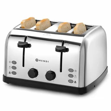 Broodrooster | RVS | 4 Sleuven | 1.5kW (230V) |, Verzenden, Nieuw in verpakking