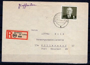Duitse Democratische Republiek (DDR) 1953 - Pieck 1 DM op, Postzegels en Munten, Gestempeld
