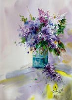iulia carchelan - “Still life. Lilac flowers”