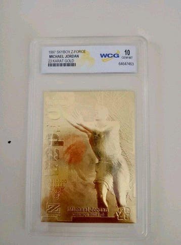 1997 Skybox 23KT Gold Michael Jordan 10 Card - Excellent, Nieuw