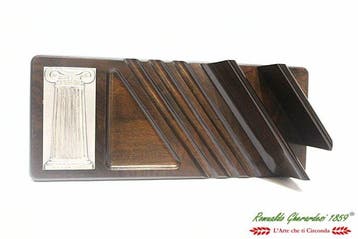 Alliani Portacarte De Marco Argenti in legno di Noce