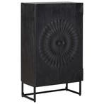 vidaXL buffetkast Zwart 55 x 30 x 95 cm, Minder dan 50 cm, Verzenden, Nieuw, Minder dan 100 cm