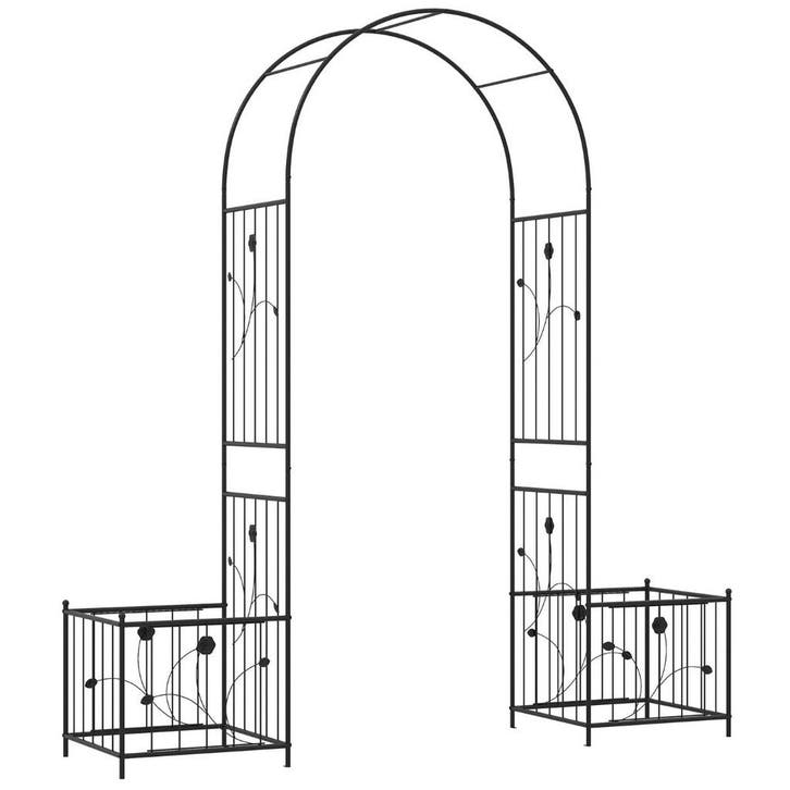 LIVSK Tuinhuisjes met 2 Plantenbakken - Boogvormig Latwerk -, Tuin en Terras, Bielzen en Borders, Nieuw, Verzenden