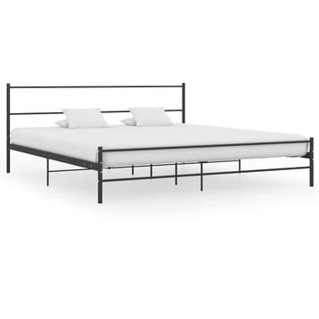 vidaXL Bedframe metaal zwart 180x200 cm, Eenpersoons, Verzenden, Zwart, Nieuw