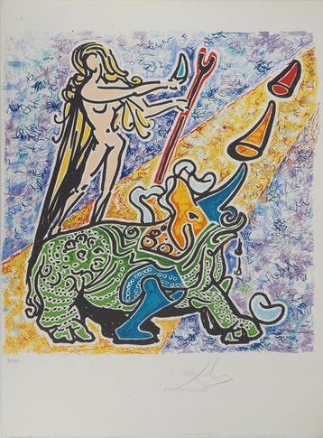 Salvador Dali (1904-1989) - Les Vitraux : La vierge et le