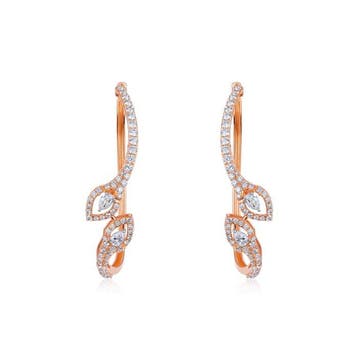 Oorbellen - 18 karaat Roségoud - 1.90ct. tw. Diamant, Nieuw