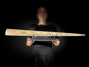 GEEN MINIMUMPRIJS - Fijn gesneden grote zwaardvissnuit op, Antiek en Kunst
