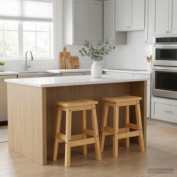 vidaXL Barkruk 2 st Honing Wax 44 x 30 x 63 cm Massief, Verzenden, Nieuw