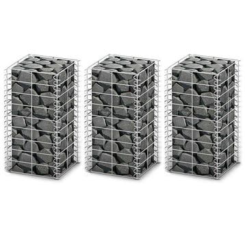 vidaXL 3-delige Schanskorfset 25x25x50 cm gegalvaniseerd, Verzenden, Nieuw, IJzer, Minder dan 1 meter