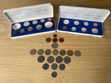 België. Collectie van 41 Belgische munten (Zonder