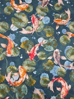 Stof Koi & Ninfee Beperkte oplage! Exclusieve stof met, Antiek en Kunst, Antiek | Kleden en Textiel