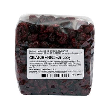 Molen de Hoop Cranberrys 200gr, Verzenden, Nieuw