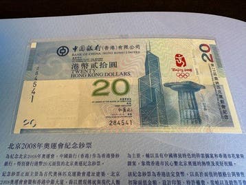 Hongkong. 20 Dollars 2008 - Pick 340 - in folder (Zonder