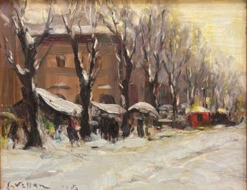 Felice Vellan (1889-1976) - Mercato di Corso Valdocco a