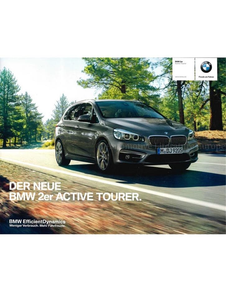 2014 BMW 2 SERIE ACTIVE TOURER BROCHURE DUITS, Boeken, Auto's | Folders en Tijdschriften, BMW