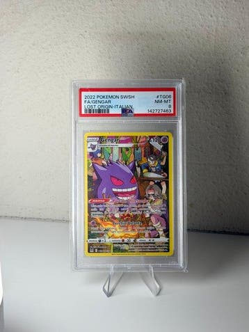 Pokémon Graded card - Gengar #TG06 Full art, Foil - PSA 8 -, Nieuw