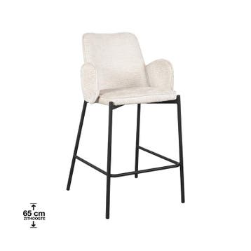 Barkruk Joni | Crème | Elegance | Laag | 2 stuks LABEL51, Verzenden, Nieuw in verpakking