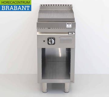 HCB RVS Bakplaat Geribbeld 6,5 kW GAS 40 cm Horeca, Ophalen of Verzenden, Nieuw in verpakking