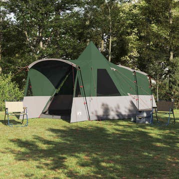 vidaXL Teepee Tent 8-Persoon 8-persoons Groen, Verzenden, Nieuw, Tot en met 2