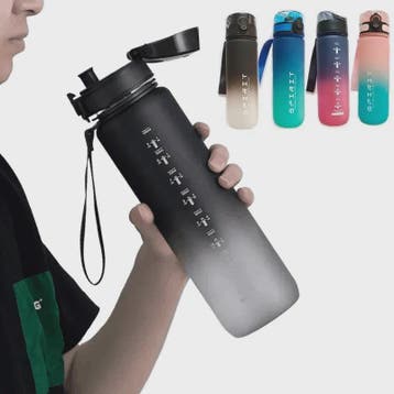 Grote Sport Waterfles 1 Liter - Draagbaar & Ideaal voor Fitn, Verzenden, Nieuw