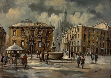 Italiaanse school (XX) - Scorcio di Milano