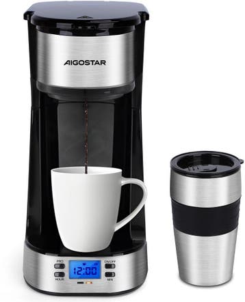 Koffiezetapparaat - filterkoffie - met thermoskan - RVS, Verzenden, Zo goed als nieuw