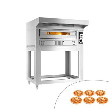 GGM Gastro | Gas pizzaoven - chamottebodem - 6x Ø35cm - 230V, Verzenden