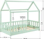 2dekans | Juskys – Marli Kinderbed & Huisbed – 80 x 160 cm –, Ophalen of Verzenden, Zo goed als nieuw