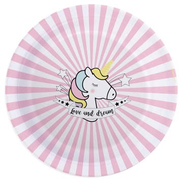 ScrapCooking Papieren Bordjes Unicorn Ø23cm 8st., Verzenden, Nieuw
