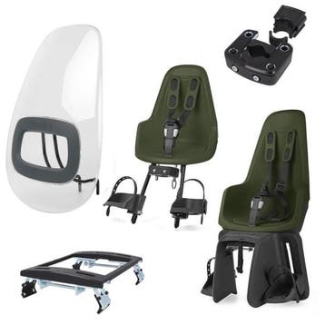 Bobike One compleet pakket met extra voordeel Olive Green, Fietsen en Brommers, Fietsaccessoires | Fietsstoeltjes, Verzenden, Nieuw