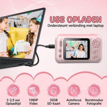 2dekans | K&L Digitale Kindercamera Kids - Kinder vlog, Ophalen of Verzenden, Zo goed als nieuw