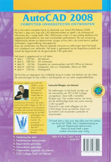 AutoCAD 2008 9789072487544 R. Boeklagen, Verzenden, Zo goed als nieuw, R. Boeklagen