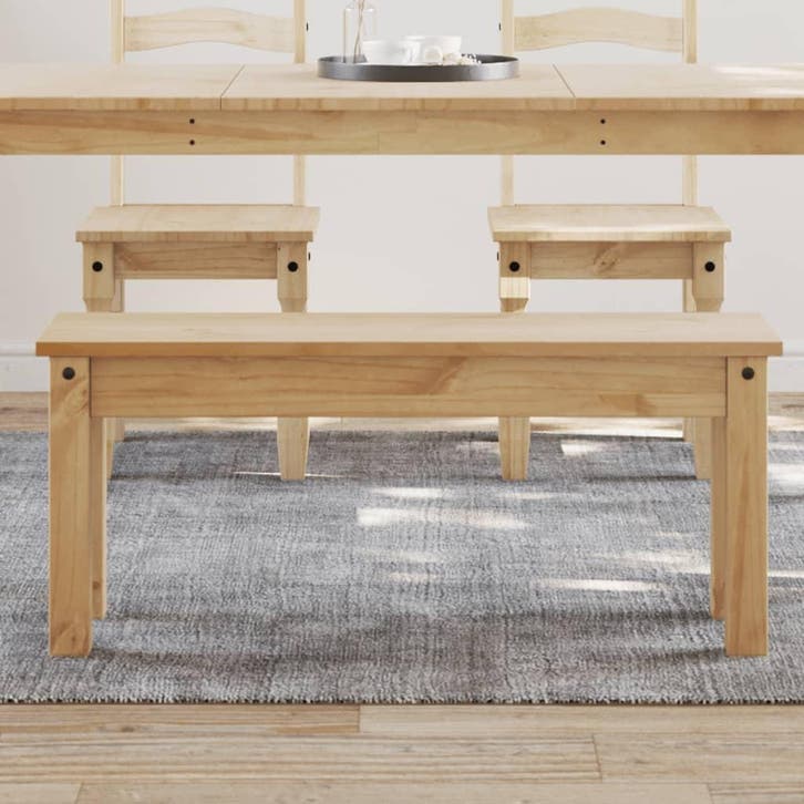 vidaXL Eetkamerbank PANAMA 105x30x45 cm massief grenenhout, Huis en Inrichting, Tafels | Eettafels, Nieuw, Verzenden