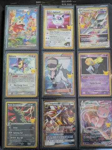 Pokémon - 77 Card - Mew, Mewtwo, Pikachu, Gengar 30TH, Nieuw