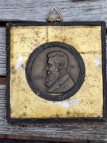 Zeldzame Theodor Herzl Plaquette – 800 Zilveren Lijst -