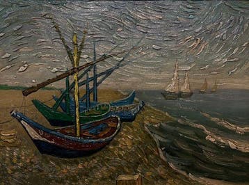 Franse school (XX) - Barche da pesca, da Vincent Van Gogh, Antiek en Kunst