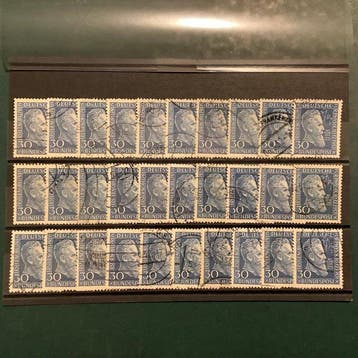 Duitsland, Bondsrepubliek 1951 - 30 exemplaren Wilhelm, Gestempeld