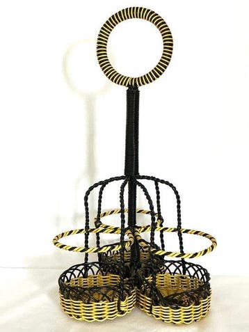 Scoubidou design “Black & Yellow” - Mand - jaren 1960-1970 -