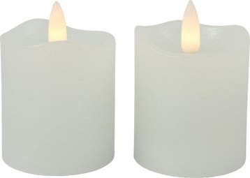Countryfield LED kaarsen/stompkaarsen 2x st - wit - D5 x, Ophalen of Verzenden, Nieuw