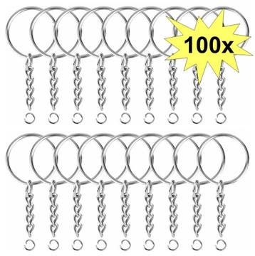 Fako Bijoux - Sleutelringen Met Ketting - Sleutelhanger, Verzenden, Nieuw