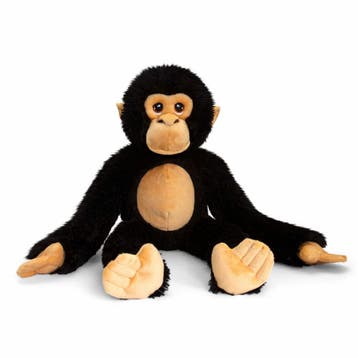 Pluche chimpansee knuffel - zwart - 38 cm - aap, Verzenden, Nieuw