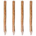 vidaXL Schuttingpalen met punt 4 st 120 cm hazelaarhout, Verzenden, Nieuw