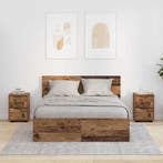 vidaXL Nachtkastjes 2 pcs Oud Hout 30,5 x 30 x 43 cm Bewerkt, Huis en Inrichting, Minder dan 45 cm, Verzenden, Nieuw, Minder dan 55 cm
